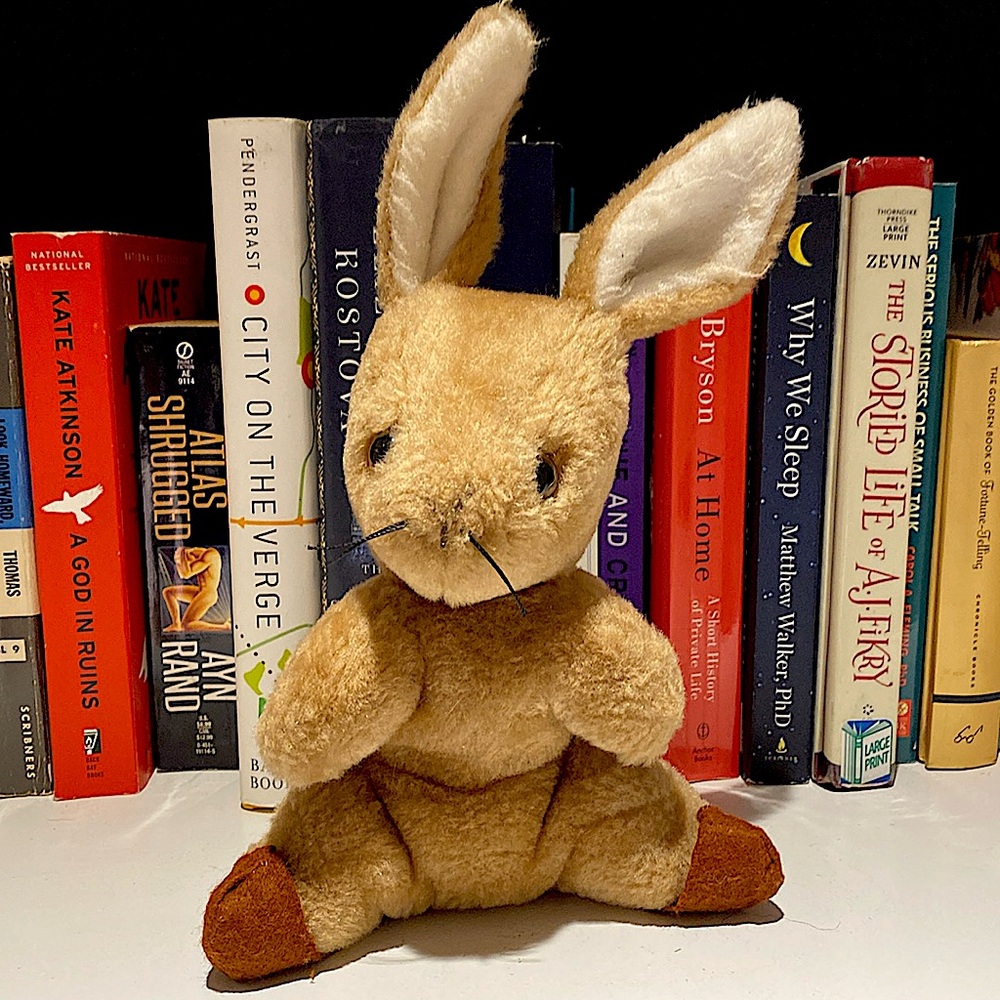 FINAL SALE!! Music Box Bunny 1900s Vintage Brown Bunny Plush Gift